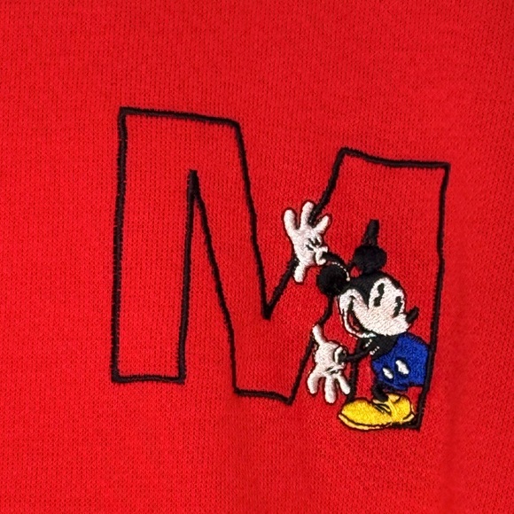 VINTAGE 90's Disney Mickey & Co. Mickey Mouse 1/4 Zip Sweatshirt - Picture 4 of 7
